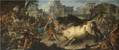 418x178 Khalkotauroi - Jason And The Argonauts Painting