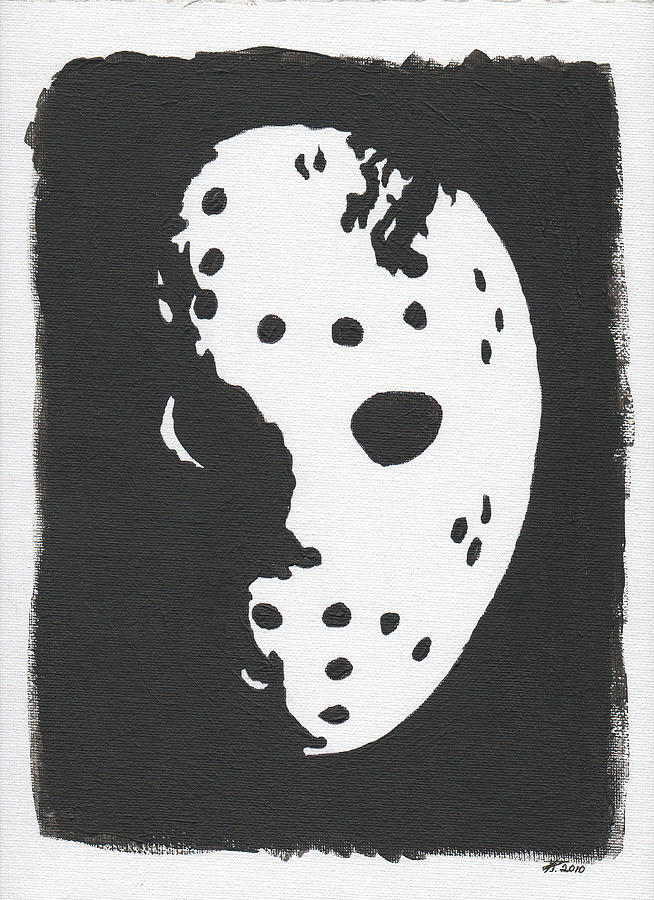 654x900 Jason Mask Painting By Kris Night - Jason Mask Painting
