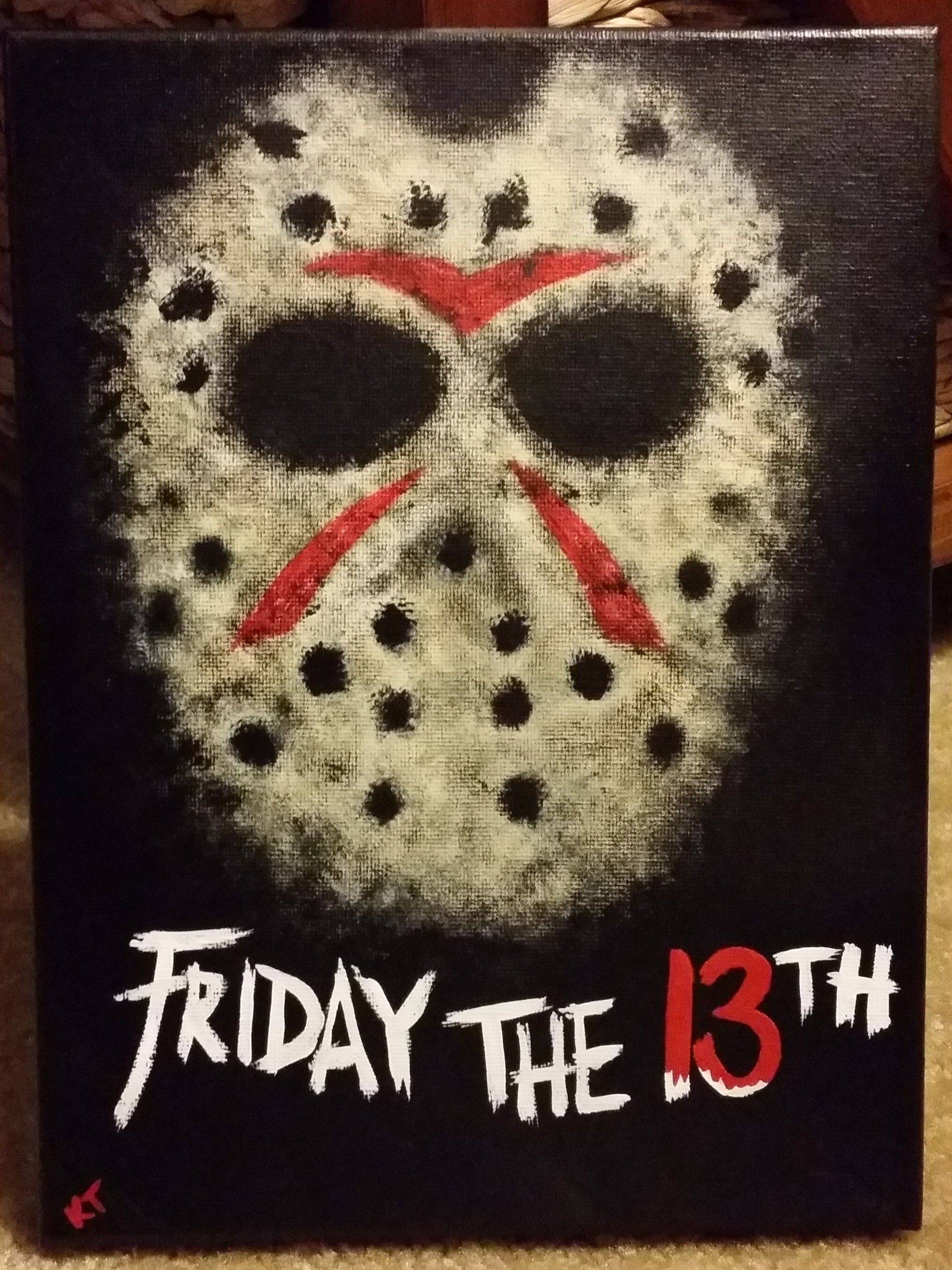 2037x2719 Jason Voorhees - Jason Mask Painting