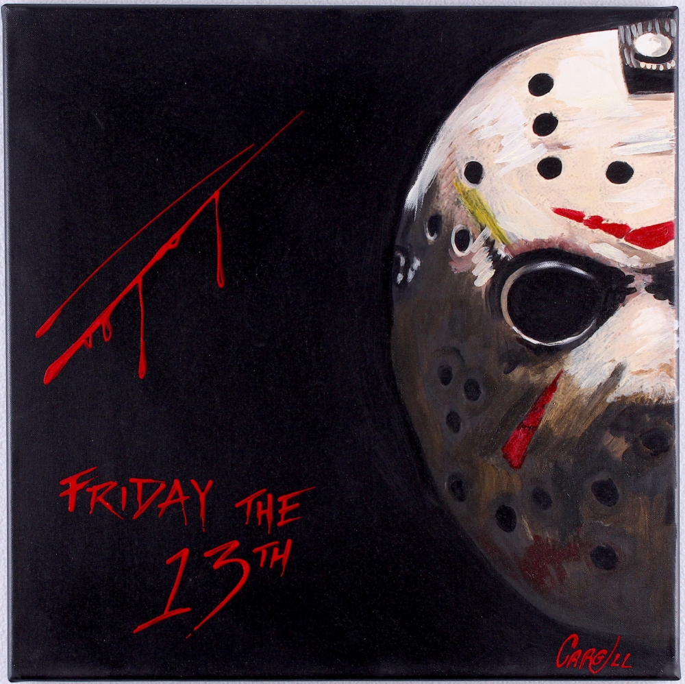 1000x998 Online Sports Memorabilia Auction Pristine Auction - Jason Mask Painting