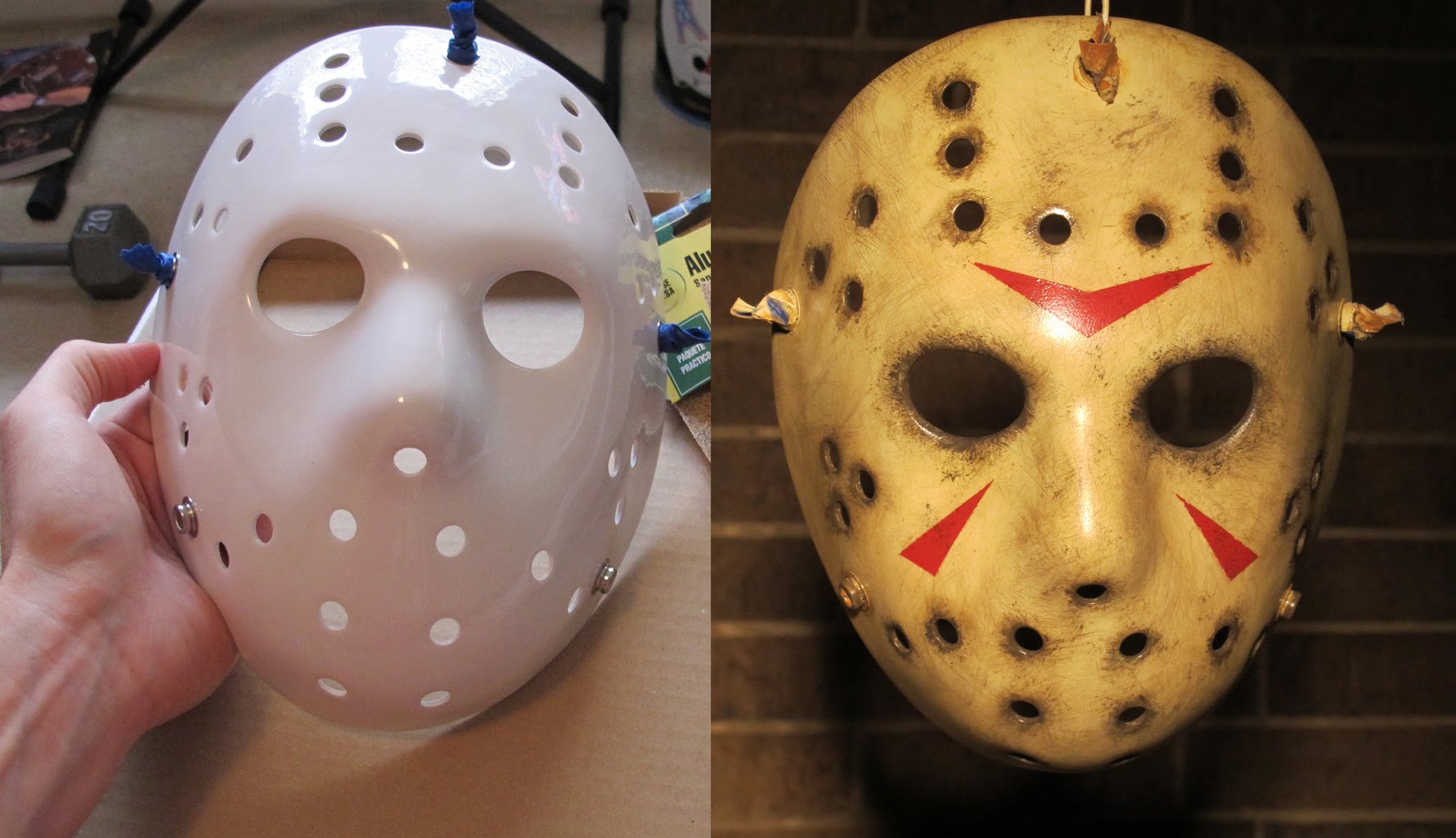 1780x1024 Painting And Weathering A Jason Mask - Jason Mask Painting