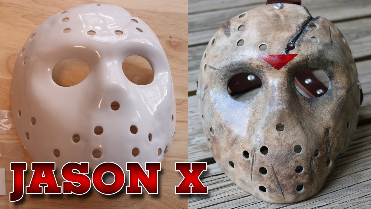 1280x720 Painting And Weathering A Jason X Friday The 13th Hockey Mask - Jason Mask Painting