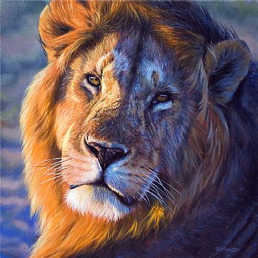 366x366 African Lion - Jason Morgan Painting