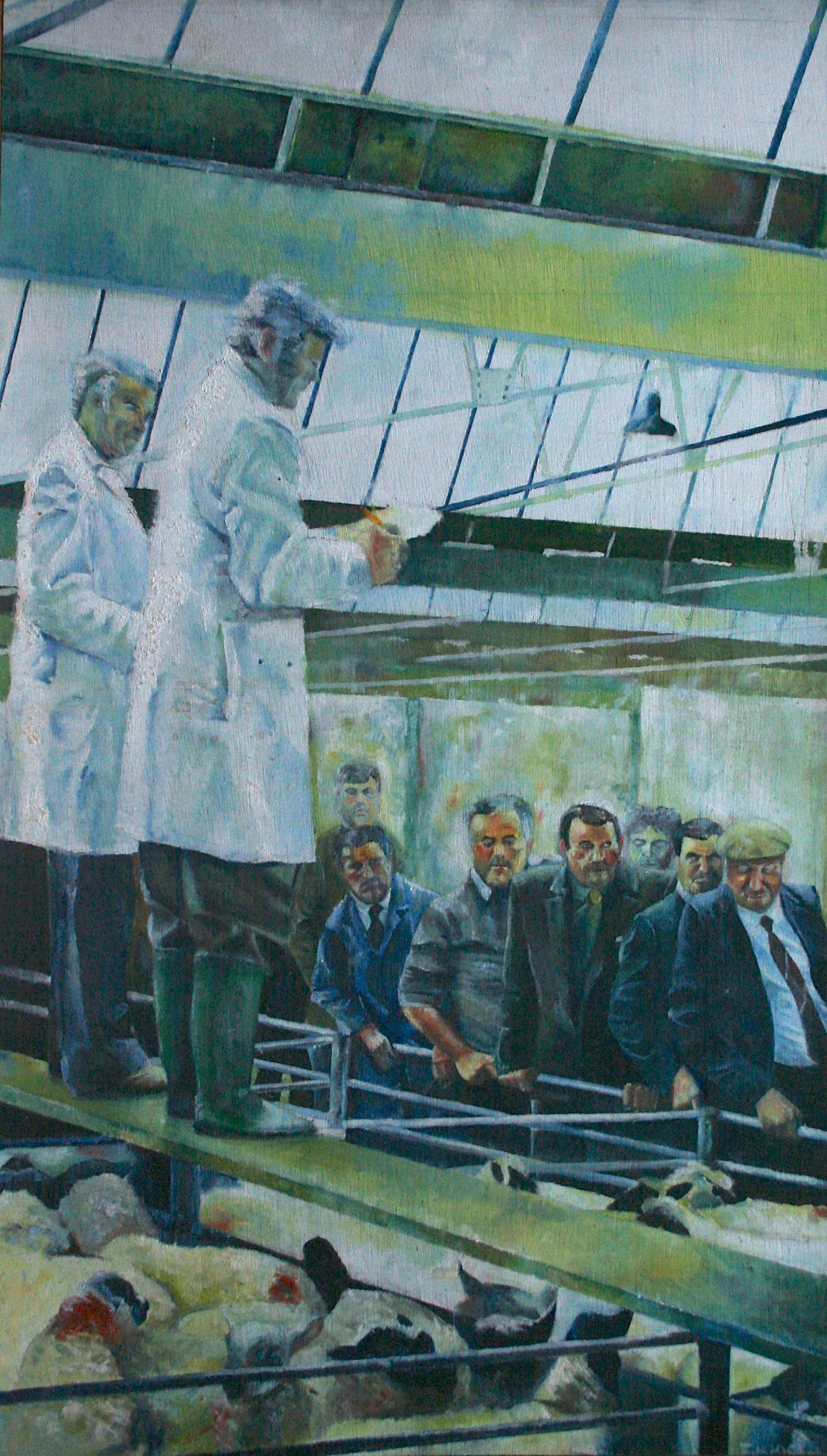 1702x2996 Jason Hodges' Old Cattlemarket Painting Chewing The Cud - Jason Painting