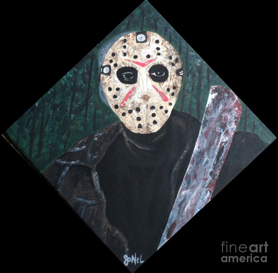 900x885 Jason Voorhees Painting By Jonel Art - Jason Painting