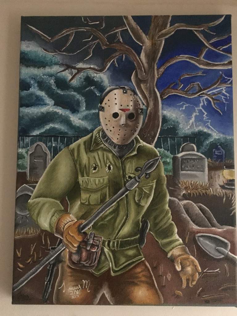 768x1024 Part 6 Jason Voorhees Paint Horror Amino - Jason Voorhees Painting