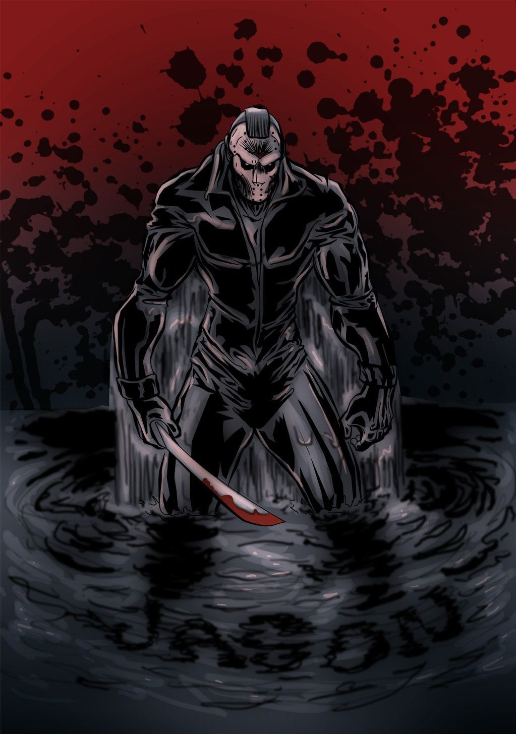 1023x1456 Pin By Brad Stephens On Jason Voorhees Horror - Jason Voorhees Painting