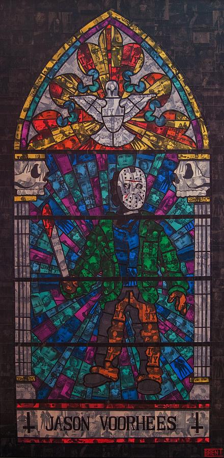 440x900 The Unholy Trinity Jason Voorhees Painting By Brent Andrew Doty - Jason Voorhees Painting