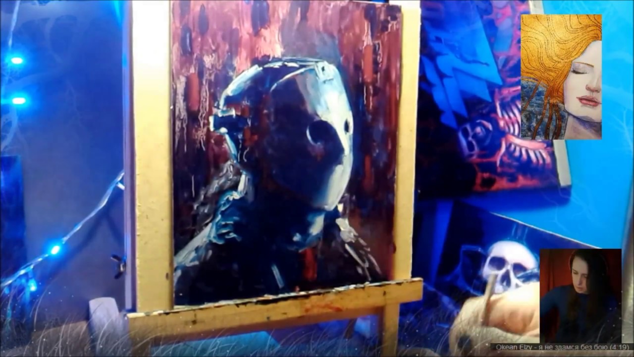 1280x720 Oil Painting Jason Voorhees - Jason Voorhees Painting