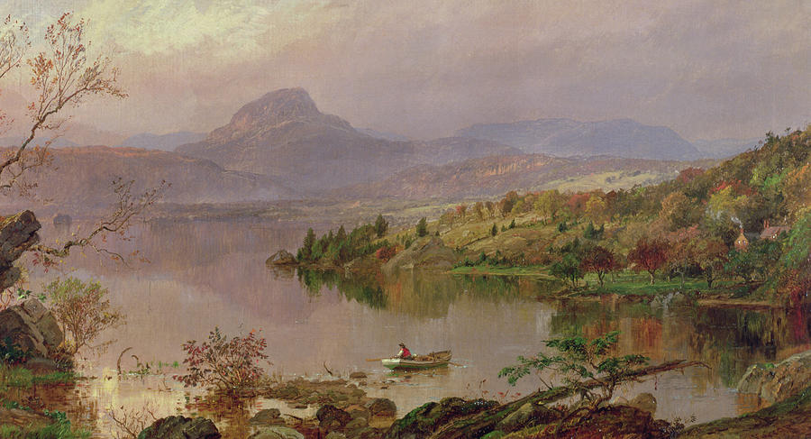 900x487 Sugarloaf From Wickham Lake Painting By Jasper Francis Cropsey - Jasper Painting