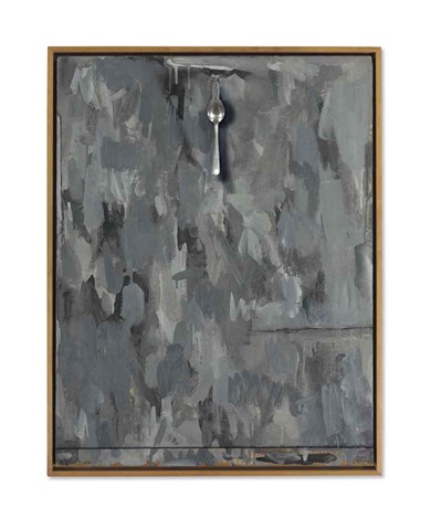 390x470 Untitled Gray Painting With Spoon By Jasper Johns On Artnet - Jasper Painting