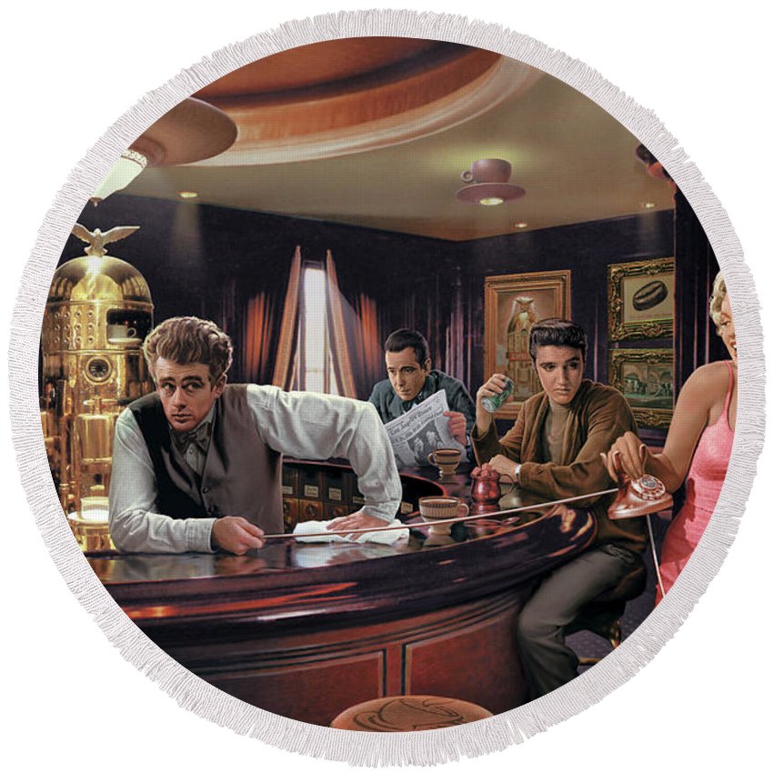 850x850 Java Dreams Round Beach Towel For Sale By Chris Consani - Java Dreams Painting