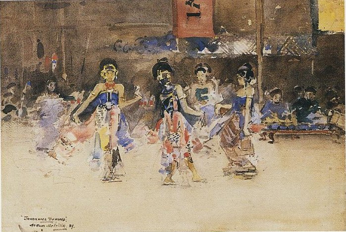 699x469 The Javanese Dancers By Arthur Melville Arsa Rsw - Javanese Painting