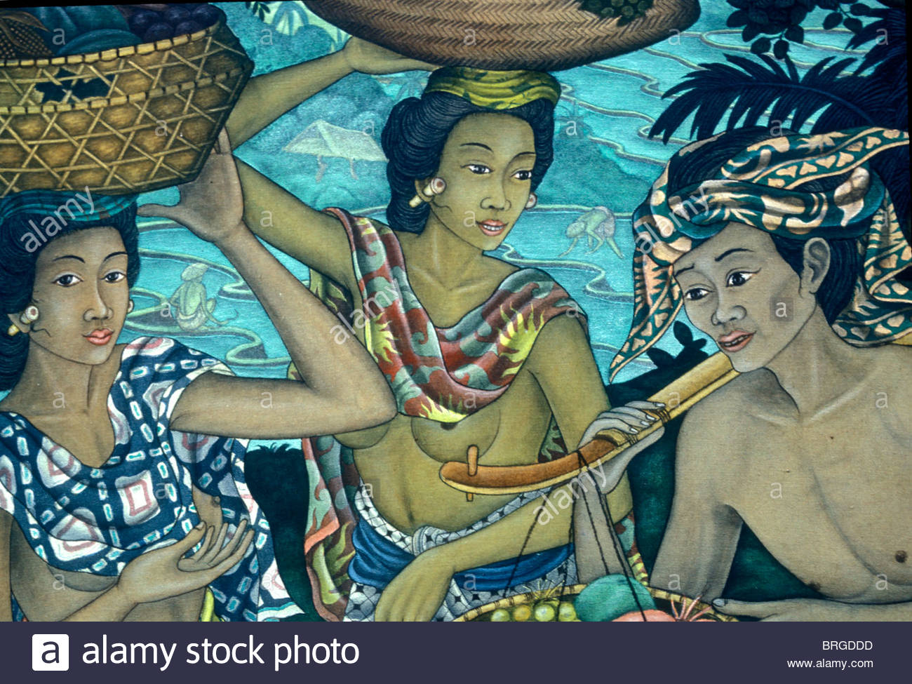 1300x975 Traditional Style Of Javanese Painting, Early 20th Century Stock - Javanese Painting