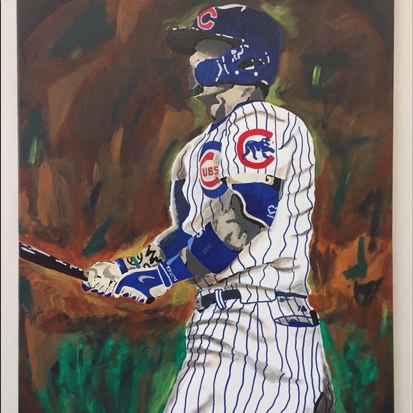580x580 Nike Other Custom Javier Baez Painting Poshmark - Javier Painting