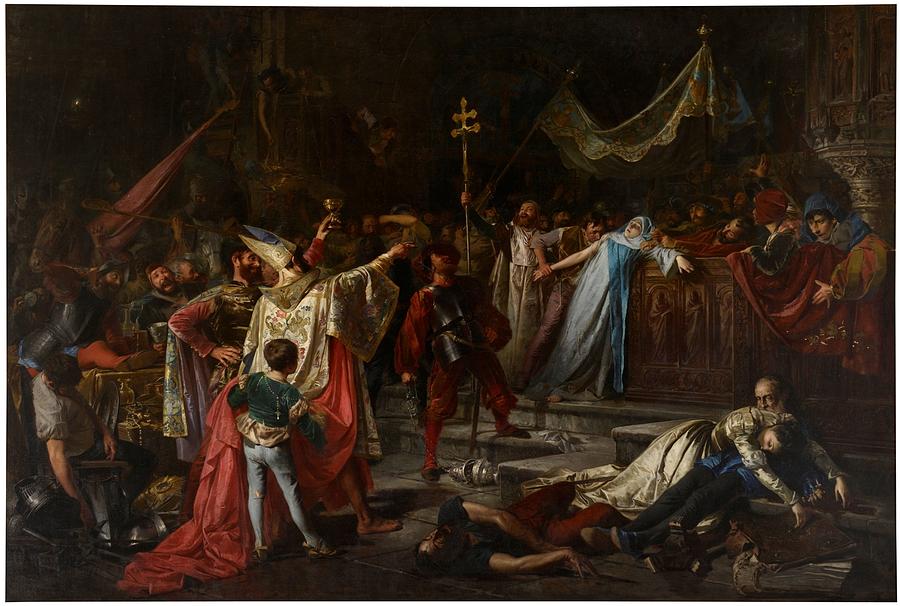 900x606 The Sack Of Rome Amerigo Y Aparici, Francisco Javier Painting By - Javier Painting