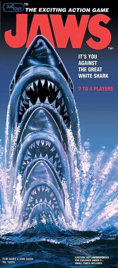 396x900 Jaws Painting By Harold Shull - Jaws Painting