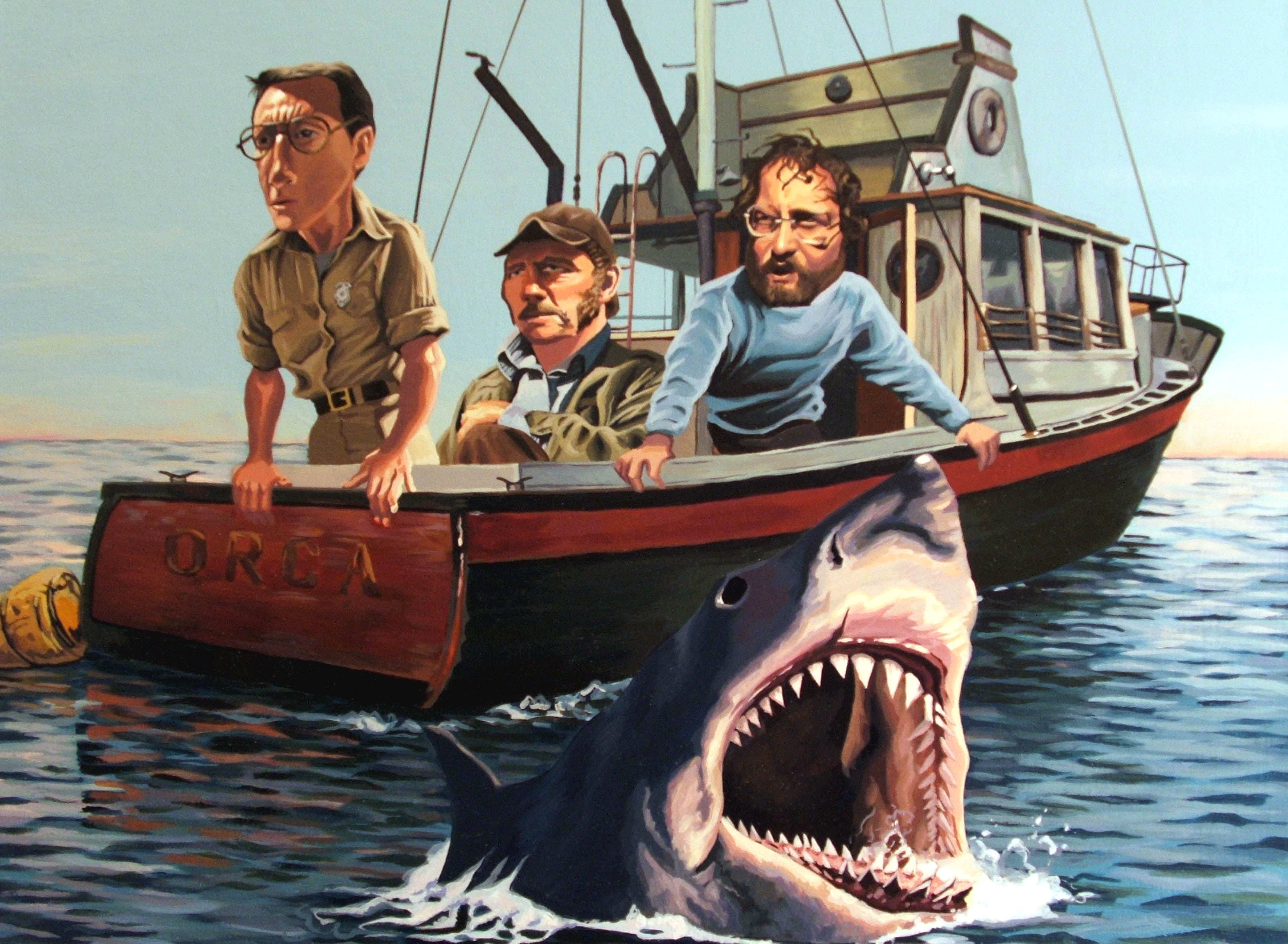 4500x3300 Jaws Justin Reed Foundmyself - Jaws Painting