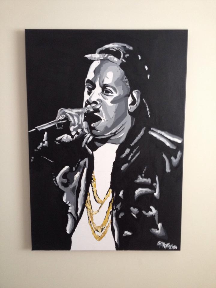 720x960 Jay Z Canvas Painting By Rollodesigns - Jay Z Painting