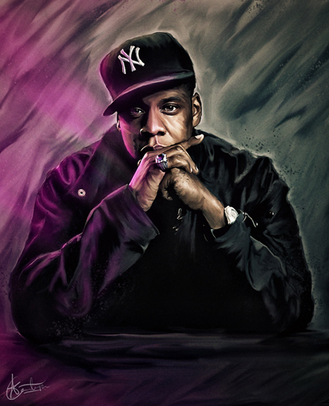 480x592 Jay Z Portrait By Ohitspixel - Jay Z Painting