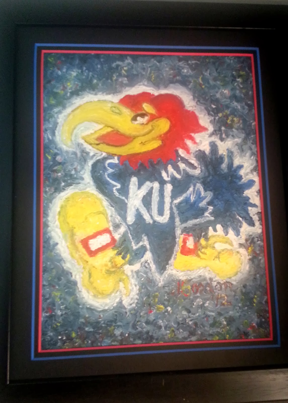 1145x1600 For The Love Of Character Jayhawk Art - Jayhawk Painting