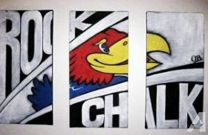 300x195 Jayhawk Rock Chalk Painting - Jayhawk Painting