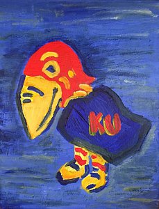 229x300 Jayhawk Paintings Fine Art America - Jayhawk Painting