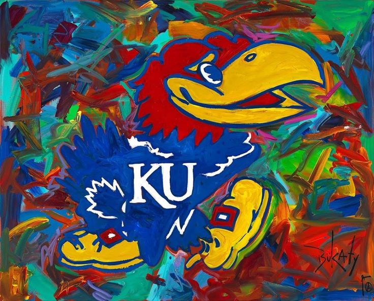 736x593 169 Best Rock Chalk Jayhawk! Images On Kansas Jayhawks - Jayhawk Painting