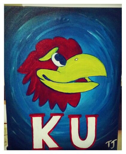 421x512 Kansas Jayhawk Painting Painting Kansas And Paintings - Jayhawk Painting
