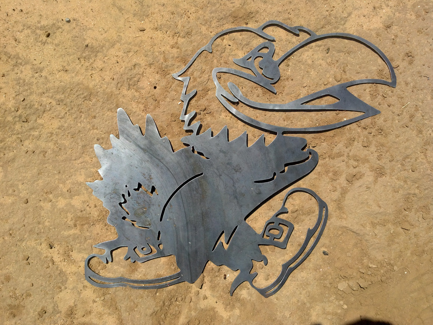 1500x1125 Ku Jayhawk Metal Decor - Jayhawk Painting