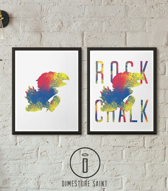 570x646 Special Edition Kansas Jayhawk Art Print - Jayhawk Painting