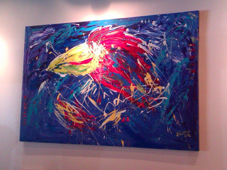 935x701 The Awesome Jayhawk Painting - Jayhawk Painting