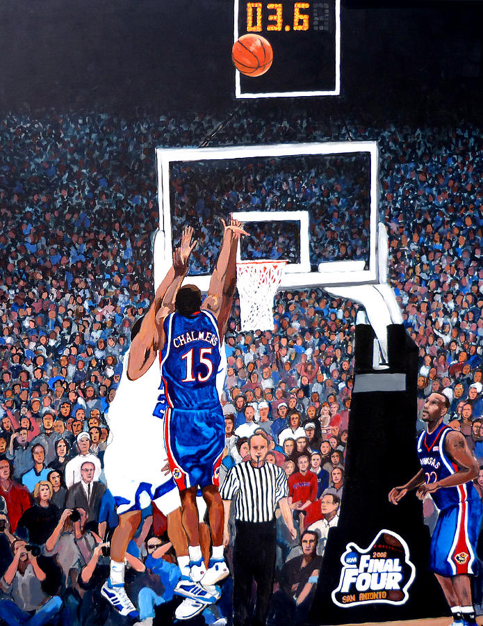 695x900 A Shot To Remember - Jayhawk Painting
