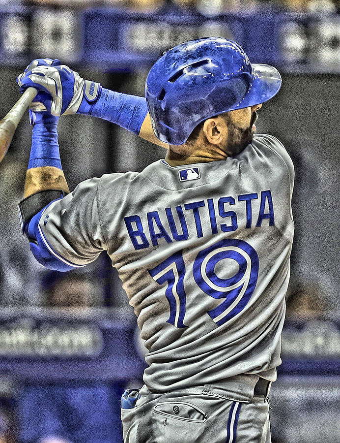 692x900 Jose Bautista Toronto Blue Jays Painting By Joe Hamilton - Jays Painting