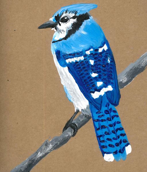 511x596 A Tale Of Two Jays (Painting) Standingoutinmyfield - Jays Painting