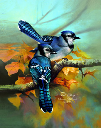 339x432 Bird Paintings, Animal Amp Wildlife Paintings, Paintings Of Animals - Jays Painting