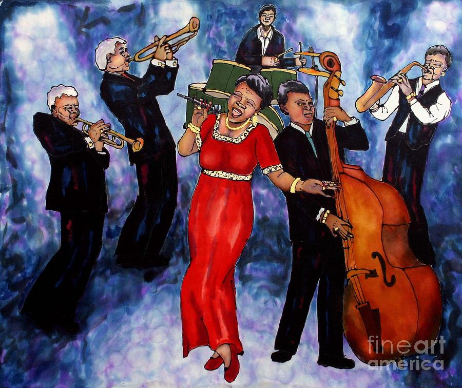 900x756 Jazz Band Painting By Linda Marcille - Jazz Band Painting