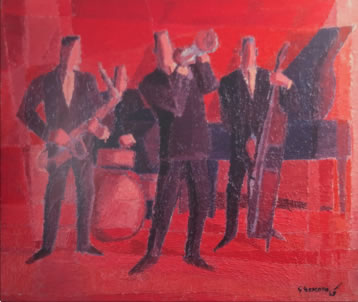 358x302 The Jazz Band, 1965 - Jazz Band Painting