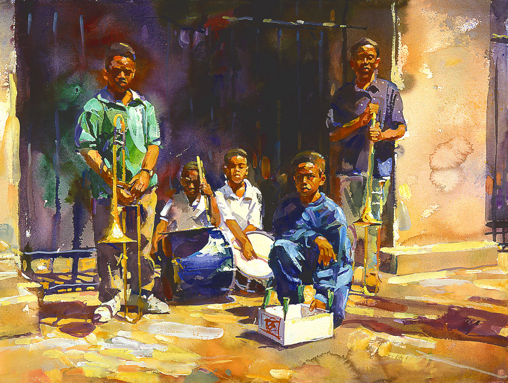 1024x774 Boy Jazz Band Tom Nachreiner - Jazz Band Painting