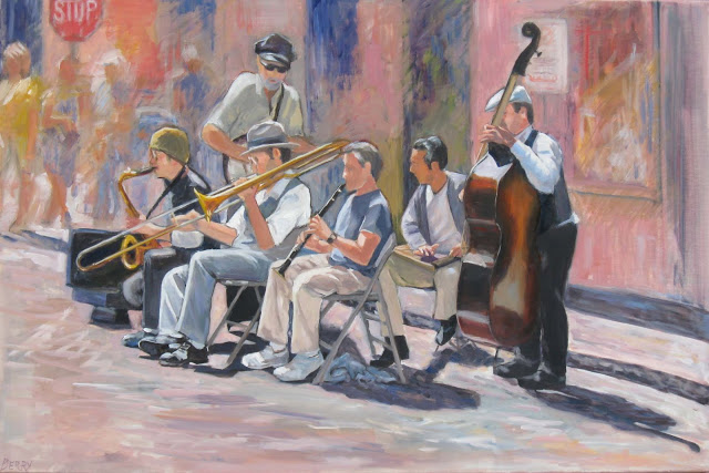 640x427 Jazz Band Stephanie Berry Fine Art - Jazz Band Painting