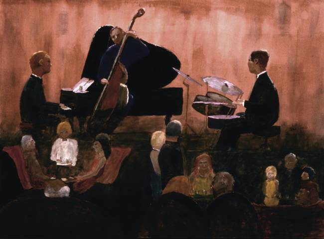 650x480 Jazz Club By Peter Worsley - Jazz Club Painting