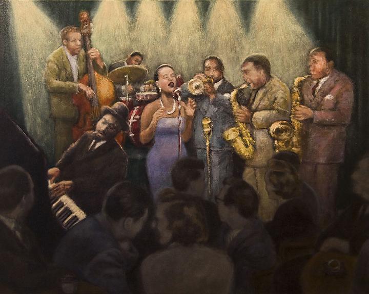 Jazz Club Painting at PaintingValley.com | Explore collection of Jazz ...