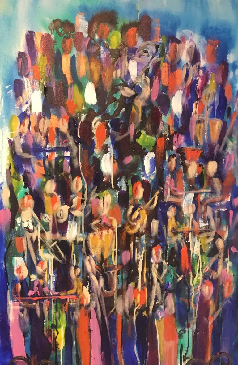 770x1181 Saatchi Art Jazz Club Painting By Cindy Lee Loranger - Jazz Club Painting