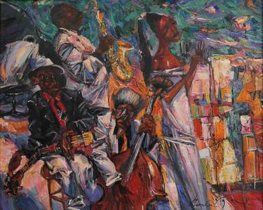 Jazz Club Painting at PaintingValley.com | Explore collection of Jazz ...