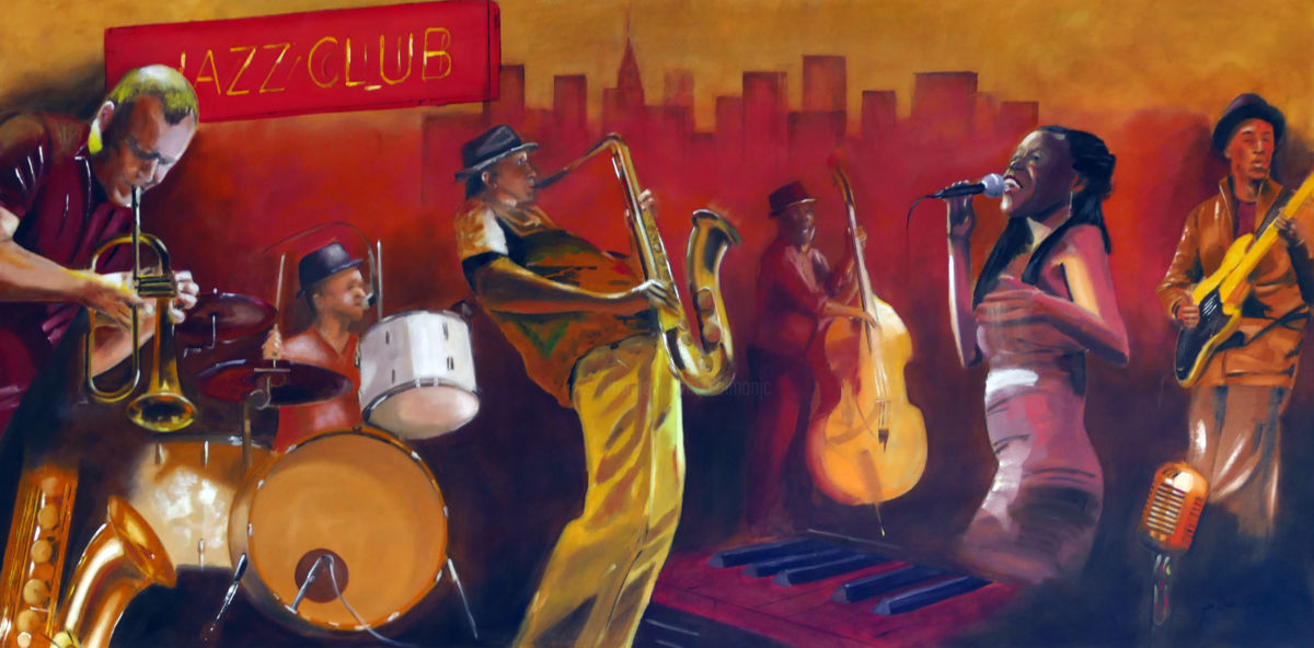 1200x592 Jazz Club.jpg (Jean Claude Salmon) - Jazz Club Painting