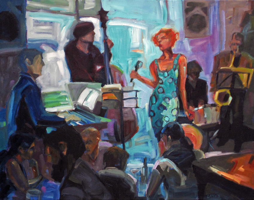 850x669 Daily Painter Layne Cook Jazz Club - Jazz Club Painting
