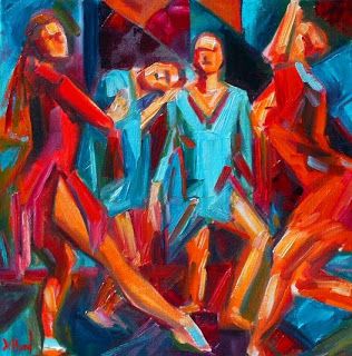 316x320 Abstract Dancers Figurative Jazz Art Painting Jazz Dance By - Jazz Dance Painting