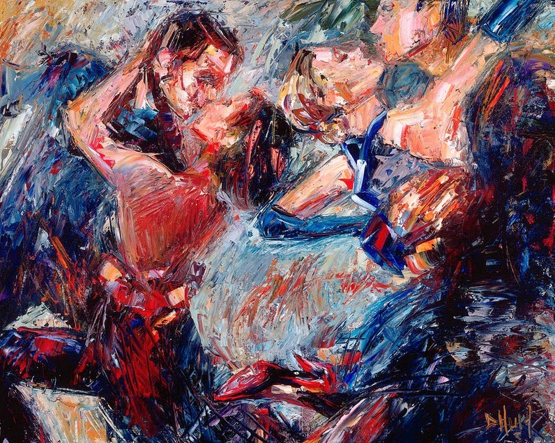 796x636 Figurative Artists International Original Jazz Art Music Dance - Jazz Dance Painting