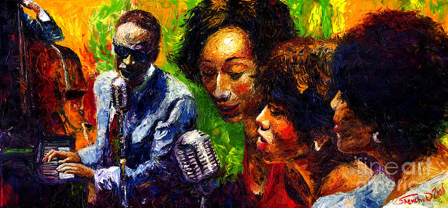 900x419 Jazz Ray Song Painting By Yuriy Shevchuk - Jazz Painting