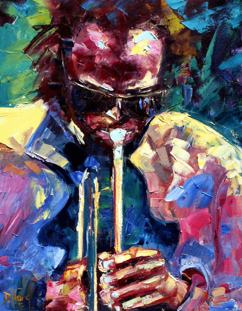 484x623 Portrait Artists International Abstract Jazz Art Music Painting - Jazz Painting Artists